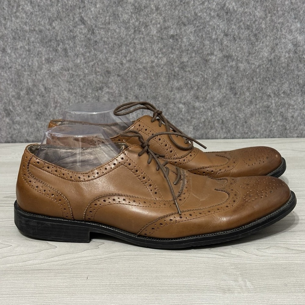 G.H. Bass & Co. Nicholas Wingtip Oxford Dress Shoes Men's 13M Tan Leather